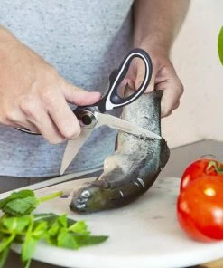 Beste deal 🔥 KitchenBrothers Keukenschaar - Vaatwasserbestendig - Zwart/Wit 🧨 -ACROPAQ Shop 550x550 340