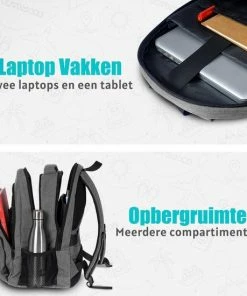 Groothandel ⌛ TRVLMORE Rugzak - 28L - 15,6 Inch - Laptop Rugtas - Waterafstotend - Grijs 😀 -ACROPAQ Shop 550x550 38
