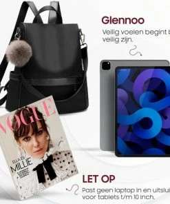 Coupon 😀 Anti-diefstal Rugzak - Rugtas Dames - Waterdicht - Klein - Anti-theft 🎒 Backpack - Rug-, Schouder-, Handtas In één - Nylon - Incl. Verstelbare Riem - Zwart - Glennoo 🤩 -ACROPAQ Shop 550x550 451