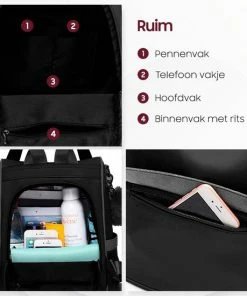 Coupon 😀 Anti-diefstal Rugzak - Rugtas Dames - Waterdicht - Klein - Anti-theft 🎒 Backpack - Rug-, Schouder-, Handtas In één - Nylon - Incl. Verstelbare Riem - Zwart - Glennoo 🤩 -ACROPAQ Shop 550x550 454