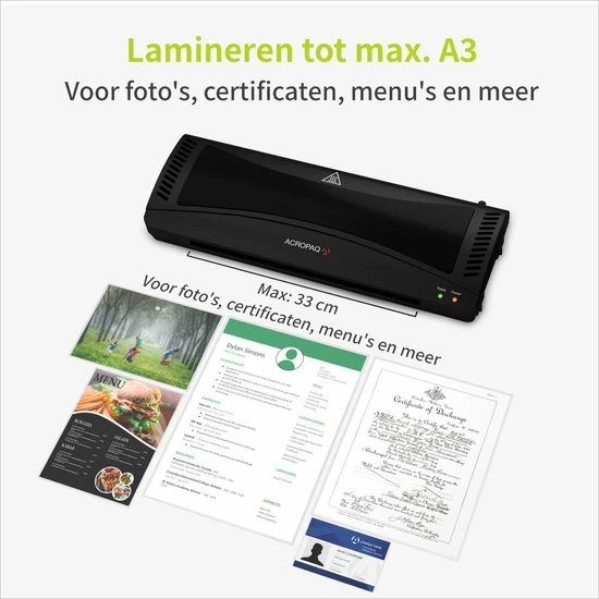 Beste recensies van 😉 ACROPAQ Lamineerapparaat A3 - Set Met 50 Lamineerhoezen, Papiersnijder, Hoeksnijder - Lamineermachine - AL39 🛒 7 Beste recensies van 😉 ACROPAQ Lamineerapparaat A3 - Set Met 50 Lamineerhoezen, Papiersnijder, Hoeksnijder - Lamineermachine - AL39 🛒 - Afbeelding 5