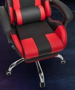 Korting 🧨 LifeGoods AlphaX Gamestoel - Bureaustoel Met Voetsteun - Verstelbaar - Kunstleer - Zwart/Rood 🔥 -ACROPAQ Shop 550x550 493