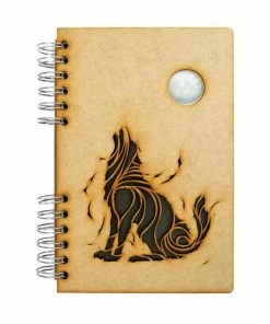 Beste deal ๐ KOMONI - Duurzaam Houten Schetsboek - Gerecycled Papier - Navulbaar - A5 - Blanco - Zwarte Wolf โ๏ธ