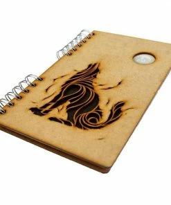 Beste deal 😀 KOMONI - Duurzaam Houten Schetsboek - Gerecycled Papier - Navulbaar - A5 - Blanco - Zwarte Wolf ✔️ -ACROPAQ Shop 550x550 52