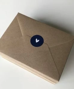 Flash-uitverkoop 😉 Meer Van Moos 100 C6 Kraft Enveloppen + 100 Sluitstickers - 11,4 X 16,2 Cm - Gerecyclede Enveloppen - Eco-enveloppen 🥰