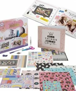 Uitgang 😍 Grafix Journaling Set Voor Meisjes | Dagboek Set Met Méér Dan 500 Accessoires | Notitieblok - Dagboek - Gelpen - Kartelschaar - Lijmstift - Scrapbook - Stickers - Voorgesneden Vormen - 3D Stickers - Pailletten - Gemstones 🥰