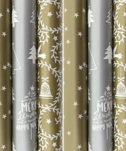 Beste recensies van ✨ Enper Assortiment Goud En Zilverkleurig Luxe Kerstpapier Inpakpapier Cadeaupapier - 200 X 70 Cm - 6 Rollen ⭐