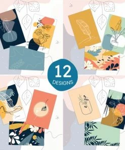 Nieuw 😀 Partizzle® Partizzle 36x Wenskaarten Met Enveloppen Set - Zonder Tekst - Leuke Ansichtkaarten Versturen - Bloemen & Natuur - 15x10 Cm 👏 -ACROPAQ Shop 550x550 591