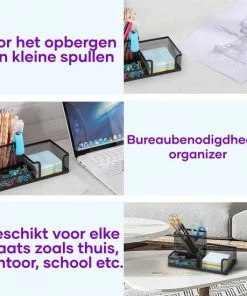 Uitgang 🥰 MATTI® - Pennenbakje - Pennenhouder - Bureau Organizer - Bureau Accessoires - Pennenbak Zwart 👍 -ACROPAQ Shop 550x550 597