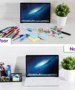 Uitgang 🥰 MATTI® - Pennenbakje - Pennenhouder - Bureau Organizer - Bureau Accessoires - Pennenbak Zwart 👍 -ACROPAQ Shop 550x550 599