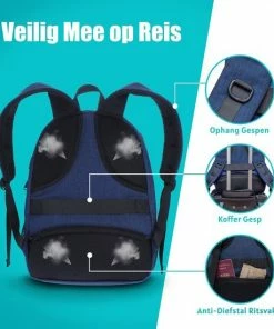 Beste Pirce ❤️ TRVLMORE Rugzak - 28L - 15,6 Inch - Laptop Rugtas - Waterafstotend - Blauw 🎁 -ACROPAQ Shop 550x550 619