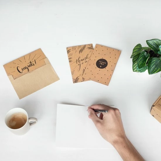 Promo ๐ฏ Partizzle® Partizzle 36x Kraft Verjaardag & Bedankt Wenskaarten Set - Verjaardagskaart Kaartjes - Ansichtkaarten Met Enveloppen - Duurzaam ๐ฅ 5 Promo ๐ฏ Partizzle® Partizzle 36x Kraft Verjaardag & Bedankt Wenskaarten Set - Verjaardagskaart Kaartjes - Ansichtkaarten Met Enveloppen - Duurzaam ๐ฅ - Afbeelding 3