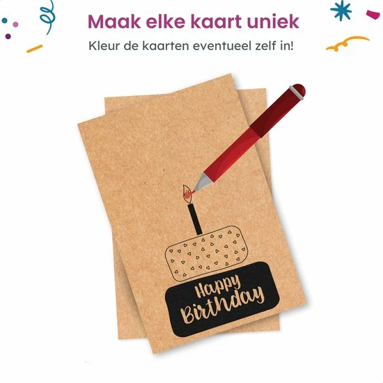 Promo ๐ฏ Partizzle® Partizzle 36x Kraft Verjaardag & Bedankt Wenskaarten Set - Verjaardagskaart Kaartjes - Ansichtkaarten Met Enveloppen - Duurzaam ๐ฅ 9 Promo ๐ฏ Partizzle® Partizzle 36x Kraft Verjaardag & Bedankt Wenskaarten Set - Verjaardagskaart Kaartjes - Ansichtkaarten Met Enveloppen - Duurzaam ๐ฅ - Afbeelding 7