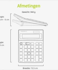 Begroting 👍 ACROPAQ Rekenmachine Groot - 12-cijferig Scherm - Bureaurekenmachine, Calculator Met Grote Toetsen - XL ✨ -ACROPAQ Shop 550x550 671