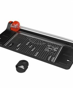 Nieuw 🎁 ACROPAQ Papiersnijder - 1 Meskop Met 4 Snijstanden, Met Hoeksnijder, Ruimtebesparend Inklapbaar - A4 Rolsnijmachine, Papiersnijmachine 👍