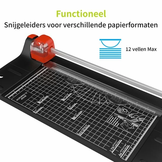 Nieuw 🎁 ACROPAQ Papiersnijder - 1 Meskop Met 4 Snijstanden, Met Hoeksnijder, Ruimtebesparend Inklapbaar - A4 Rolsnijmachine, Papiersnijmachine 👍 5 Nieuw 🎁 ACROPAQ Papiersnijder - 1 Meskop Met 4 Snijstanden, Met Hoeksnijder, Ruimtebesparend Inklapbaar - A4 Rolsnijmachine, Papiersnijmachine 👍 - Afbeelding 3