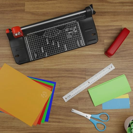 Nieuw 🎁 ACROPAQ Papiersnijder - 1 Meskop Met 4 Snijstanden, Met Hoeksnijder, Ruimtebesparend Inklapbaar - A4 Rolsnijmachine, Papiersnijmachine 👍 6 Nieuw 🎁 ACROPAQ Papiersnijder - 1 Meskop Met 4 Snijstanden, Met Hoeksnijder, Ruimtebesparend Inklapbaar - A4 Rolsnijmachine, Papiersnijmachine 👍 - Afbeelding 4