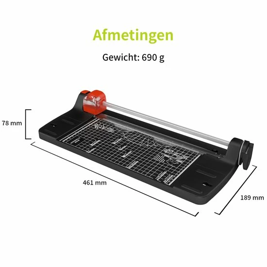 Nieuw 🎁 ACROPAQ Papiersnijder - 1 Meskop Met 4 Snijstanden, Met Hoeksnijder, Ruimtebesparend Inklapbaar - A4 Rolsnijmachine, Papiersnijmachine 👍 9 Nieuw 🎁 ACROPAQ Papiersnijder - 1 Meskop Met 4 Snijstanden, Met Hoeksnijder, Ruimtebesparend Inklapbaar - A4 Rolsnijmachine, Papiersnijmachine 👍 - Afbeelding 7