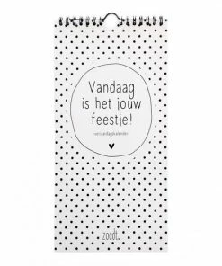 Begroting 🛒 Zoedt Verjaardagskalender - Zwart Wit - Ringband ⌛