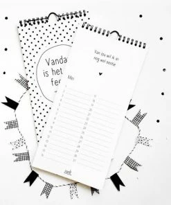 Begroting 🛒 Zoedt Verjaardagskalender - Zwart Wit - Ringband ⌛ -ACROPAQ Shop 550x550 809