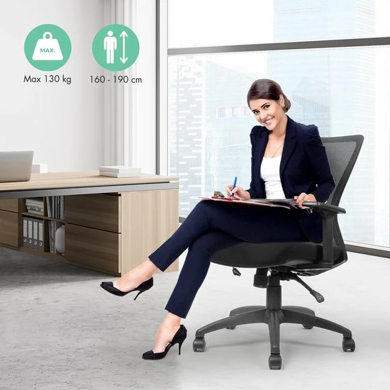 Beste Pirce 😉 LifeGoods Ergonomische Bureaustoel - Volwassenen - Verstelbaar - Zwart 👏 11 Beste Pirce 😉 LifeGoods Ergonomische Bureaustoel - Volwassenen - Verstelbaar - Zwart 👏 - Afbeelding 9