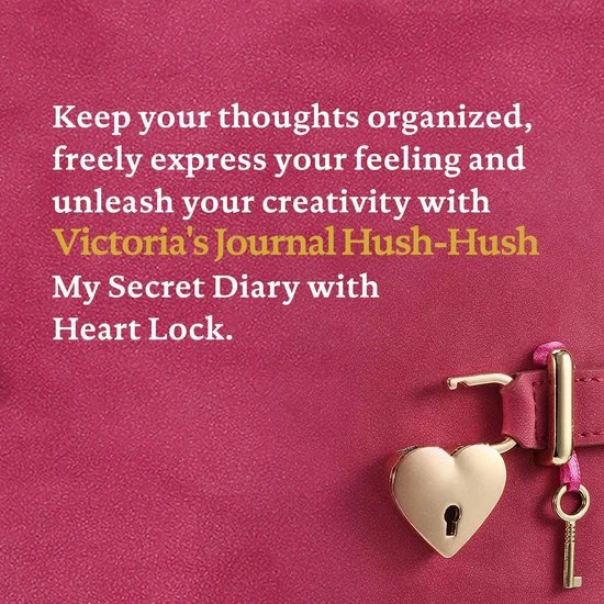 Promo ๐ Victoria's Journals - Dagboek Met Slot En Sleutel - Hush-Hush My Secret Diary W/ Heart Lock - Premium Vegan Leer Dagboek - Hardcover - 320 Pagina's Premium Papier - 13 X 18 Cm (Felroze) ๐ 5 Promo ๐ Victoria's Journals - Dagboek Met Slot En Sleutel - Hush-Hush My Secret Diary W/ Heart Lock - Premium Vegan Leer Dagboek - Hardcover - 320 Pagina's Premium Papier - 13 X 18 Cm (Felroze) ๐ - Afbeelding 3