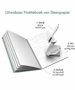 Nieuw ❤️ MOYU Ringband A5 - Hardcover - Dear Daisy - Uitwisbaar Notitieboek - Duurzaam Steenpapier 🔔 -ACROPAQ Shop 550x550 893