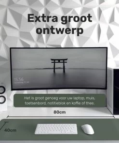 Aanbiedingen ⌛ WURK Professionele Bureau Onderlegger Kunstleer - Bureau Organizer - Inclusief Kabel Clip - 80x40 - Groen 😀 -ACROPAQ Shop 550x550 921