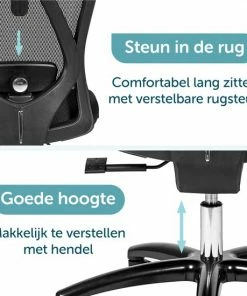 Beste deal 😀 ForDig Ergonomische Bureaustoel - 4D Curve Support System - Verstelbaar Nekkussen / Armleuning / Rugsteun / Zithoogte - Ademend Mesh Materiaal - Bureau Stoel Voor Kantoor / Thuis / Gaming - Zwart ❤️ -ACROPAQ Shop 550x550 957