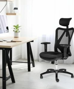 Beste deal 😀 ForDig Ergonomische Bureaustoel - 4D Curve Support System - Verstelbaar Nekkussen / Armleuning / Rugsteun / Zithoogte - Ademend Mesh Materiaal - Bureau Stoel Voor Kantoor / Thuis / Gaming - Zwart ❤️ -ACROPAQ Shop 550x550 958