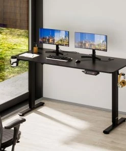 Hete verkoop 🛒 Casaria Zit Sta Bureau – Hoogte Verstelbaar Elektrisch - 140x60cm Zwart ⌛ -ACROPAQ Shop 550x550 967