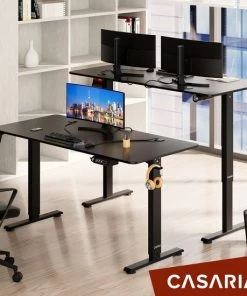 Hete verkoop 🛒 Casaria Zit Sta Bureau – Hoogte Verstelbaar Elektrisch - 140x60cm Zwart ⌛ -ACROPAQ Shop 550x550 968