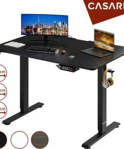 Hete verkoop 🛒 Casaria Zit Sta Bureau – Hoogte Verstelbaar Elektrisch - 140x60cm Zwart ⌛ -ACROPAQ Shop 550x550 970