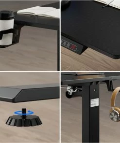 Hete verkoop 🛒 Casaria Zit Sta Bureau – Hoogte Verstelbaar Elektrisch - 140x60cm Zwart ⌛ -ACROPAQ Shop 550x550 971