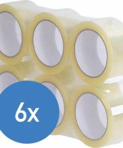 Coupon ✨ DULA Verpakkingstape - Transparant - PP Tape - 50mmx66m - 6 Rollen Dozentape 🎉