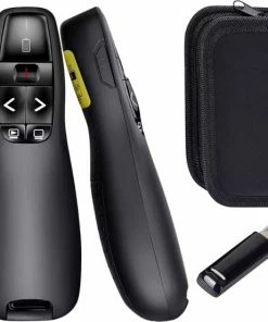 Nieuw 🔥 AdroitGoods Draadloze Usb Presenter Met Pointer - Presenteren - Met Laser - Powerpoint Presentatie Klikker Incl. Opberghoes 🧨