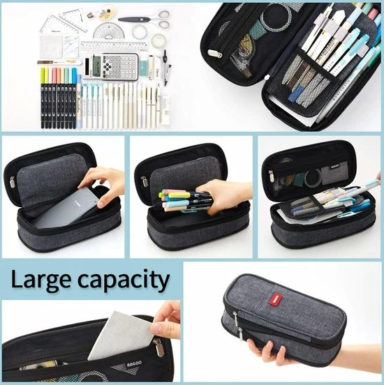 Kopen 🔥 LIXIN Etui - Grijs - Pennenzak Voor Jongens En Meisjes - Canvas - Linnen - Grote Capaciteit - School Etui - Etui Voor Kinderen En Volwassenen - School - Terug Naar School - Back To School - Leuke Telescopishe Pennenhouder - Leuk Etui - Gift - Cadeau 😍 8 Kopen 🔥 LIXIN Etui - Grijs - Pennenzak Voor Jongens En Meisjes - Canvas - Linnen - Grote Capaciteit - School Etui - Etui Voor Kinderen En Volwassenen - School - Terug Naar School - Back To School - Leuke Telescopishe Pennenhouder - Leuk Etui - Gift - Cadeau 😍 - Afbeelding 6