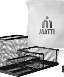 Uitgang 🥰 MATTI® - Pennenbakje - Pennenhouder - Bureau Organizer - Bureau Accessoires - Pennenbak Zwart 👍 -ACROPAQ Shop 550x555 7