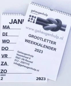 Flash-uitverkoop 🤩 Geheugenhulp GROOTLETTER -weekkalender- 2023- A4 Formaat- Duidelijk En Overzichtelijk Op Extra Dik Papier- Gratis Pen 🔔