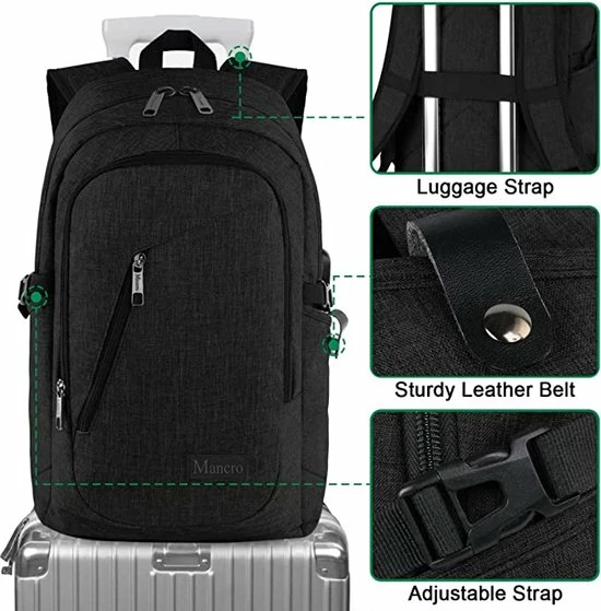 Goedkoop ๐ Igoods Anti Diefstal Laptop Rugzak - Zakenreizen Rugzak Voor Mannen Vrouwen - USB-poort Oplaadvergrendeling - Waterbestendig - Geschikt Voor 15,6 Inch Laptop Notebook ๐ 5 Goedkoop ๐ Igoods Anti Diefstal Laptop Rugzak - Zakenreizen Rugzak Voor Mannen Vrouwen - USB-poort Oplaadvergrendeling - Waterbestendig - Geschikt Voor 15,6 Inch Laptop Notebook ๐ - Afbeelding 3