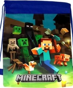 Groothandel 🧨 Disney / Disney Cars Minecraft Gymtas - School - Lunch- Zwemmen - Groen - Blauw 🧨