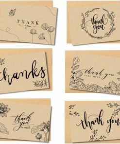 Beste Pirce ๐ฅฐ Partizzle® Partizzle 36x Kraft Bedankt Kaartjes Set - Thank You Cards - Wenskaarten - Ansichtkaarten - Kaarten Met Enveloppen - 15x10 Cm ๐