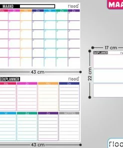 Beste Pirce 😉 FLOOQ Magnetische Maandplanner Weekplanner 2022 En Boodschappenlijst - Complete Set - Planbord - Familieplanner - Dagplanner - To Do Planner - Inclusief Markers & Wisser 🛒 -ACROPAQ Shop 550x569