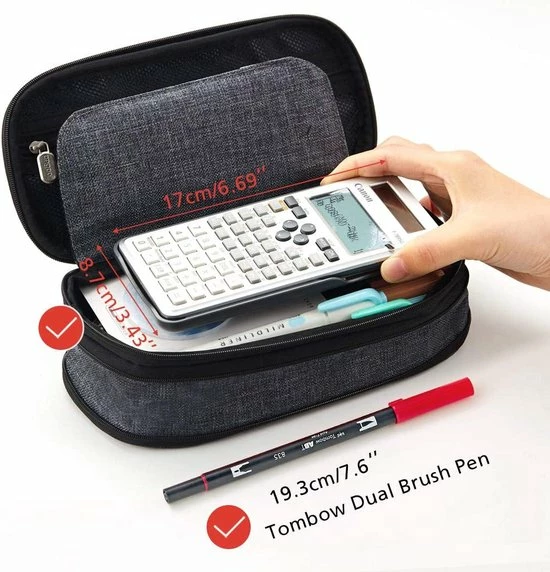 Kopen 🔥 LIXIN Etui - Grijs - Pennenzak Voor Jongens En Meisjes - Canvas - Linnen - Grote Capaciteit - School Etui - Etui Voor Kinderen En Volwassenen - School - Terug Naar School - Back To School - Leuke Telescopishe Pennenhouder - Leuk Etui - Gift - Cadeau 😍 9 Kopen 🔥 LIXIN Etui - Grijs - Pennenzak Voor Jongens En Meisjes - Canvas - Linnen - Grote Capaciteit - School Etui - Etui Voor Kinderen En Volwassenen - School - Terug Naar School - Back To School - Leuke Telescopishe Pennenhouder - Leuk Etui - Gift - Cadeau 😍 - Afbeelding 7