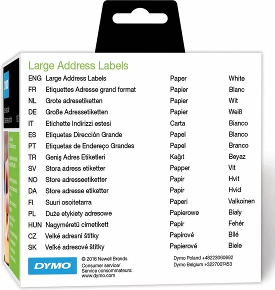 Coupon 😉 DYMO Originele Grote LabelWriter Adreslabels | 36 Mm X 89 Mm | Rol Van 260 Stuks | Zwarte Afdruk Op Wit | Voor LabelWriter Labelmakers 🤩 14 Coupon 😉 DYMO Originele Grote LabelWriter Adreslabels | 36 Mm X 89 Mm | Rol Van 260 Stuks | Zwarte Afdruk Op Wit | Voor LabelWriter Labelmakers 🤩 - Afbeelding 12