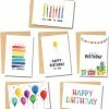 Aanbiedingen 🌟 Partizzle® Partizzle 36x Leuke Verjaardagskaarten Met Envelop Set - Wenskaarten Versturen - Verjaardag Ansichtkaarten - 15x10 Cm - Watercolor 😍 -ACROPAQ Shop 550x591