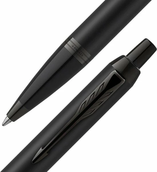 Goedkoop โ Parker IM Balpen | Matzwart Met Zwart Detail | Medium Punt Met Blauwe Navulling | Geschenkdoos ๐ 6 Goedkoop โ Parker IM Balpen | Matzwart Met Zwart Detail | Medium Punt Met Blauwe Navulling | Geschenkdoos ๐ - Afbeelding 4