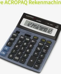 Begroting 👍 ACROPAQ Rekenmachine Groot - 12-cijferig Scherm - Bureaurekenmachine, Calculator Met Grote Toetsen - XL ✨ -ACROPAQ Shop 550x607
