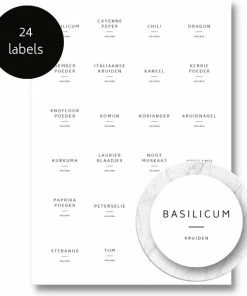 Uitgang ๐ We Love Bamboe - Set Van 24 Kruidenstickers Voor Potjes - Kruiden Etiketten & Kruiden Labels - Stickers Kruidenpotjes - Nederlandse Kruiden Labels Voor Potjes - Kruidenlabels Ø 4 Cm โ