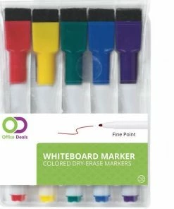 Uitgang 🎉 Office-Deals Magnetische Whiteboard Stiften Inclusief Wisser, Kleur 😍